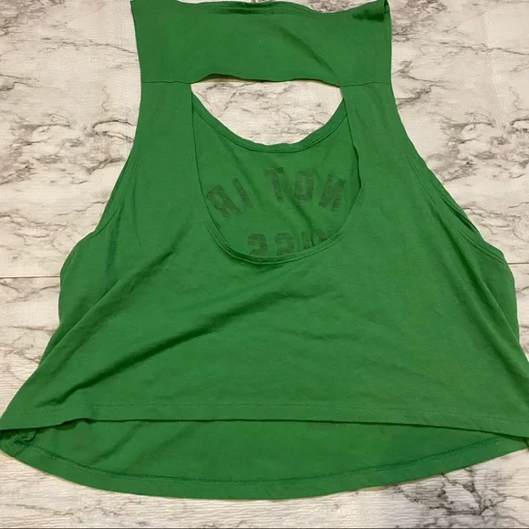 Victoria’s Secret PINK Irish Kiss Green Sleeveless Athletic Workout Y2K Top - Picture 8 of 10